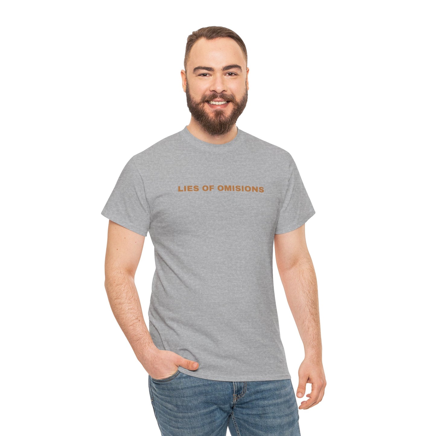 Lies of omissions Unisex Heavy Cotton Tee