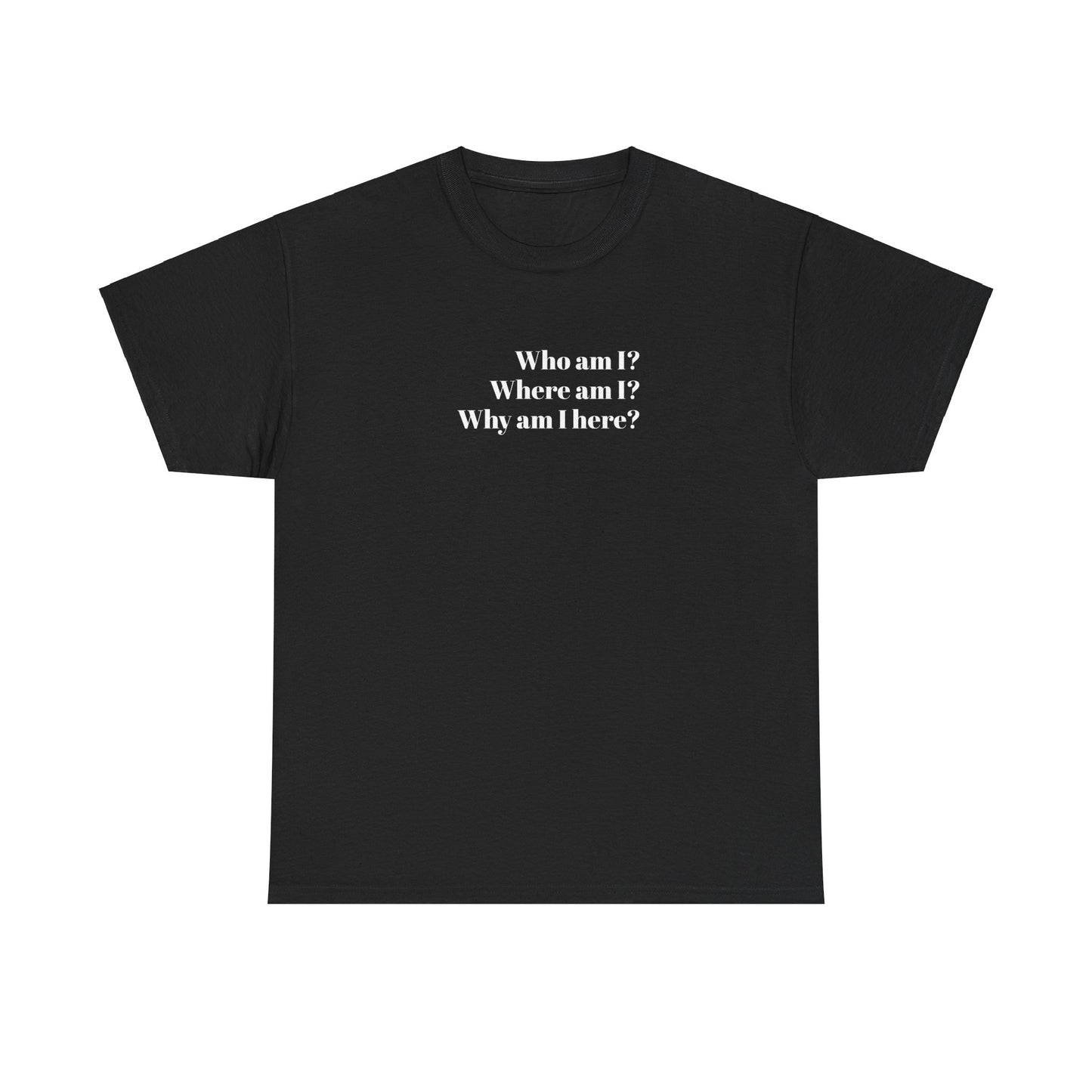 Who Where Why Am I T-shirt