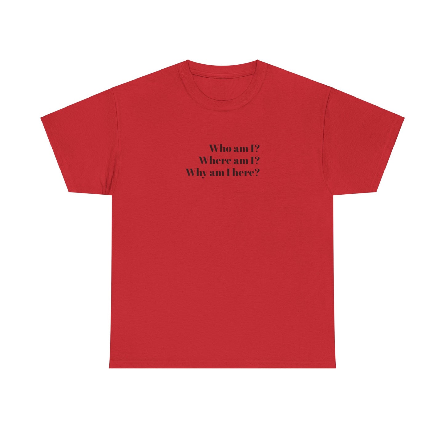 Who Where Why Am I T-shirt