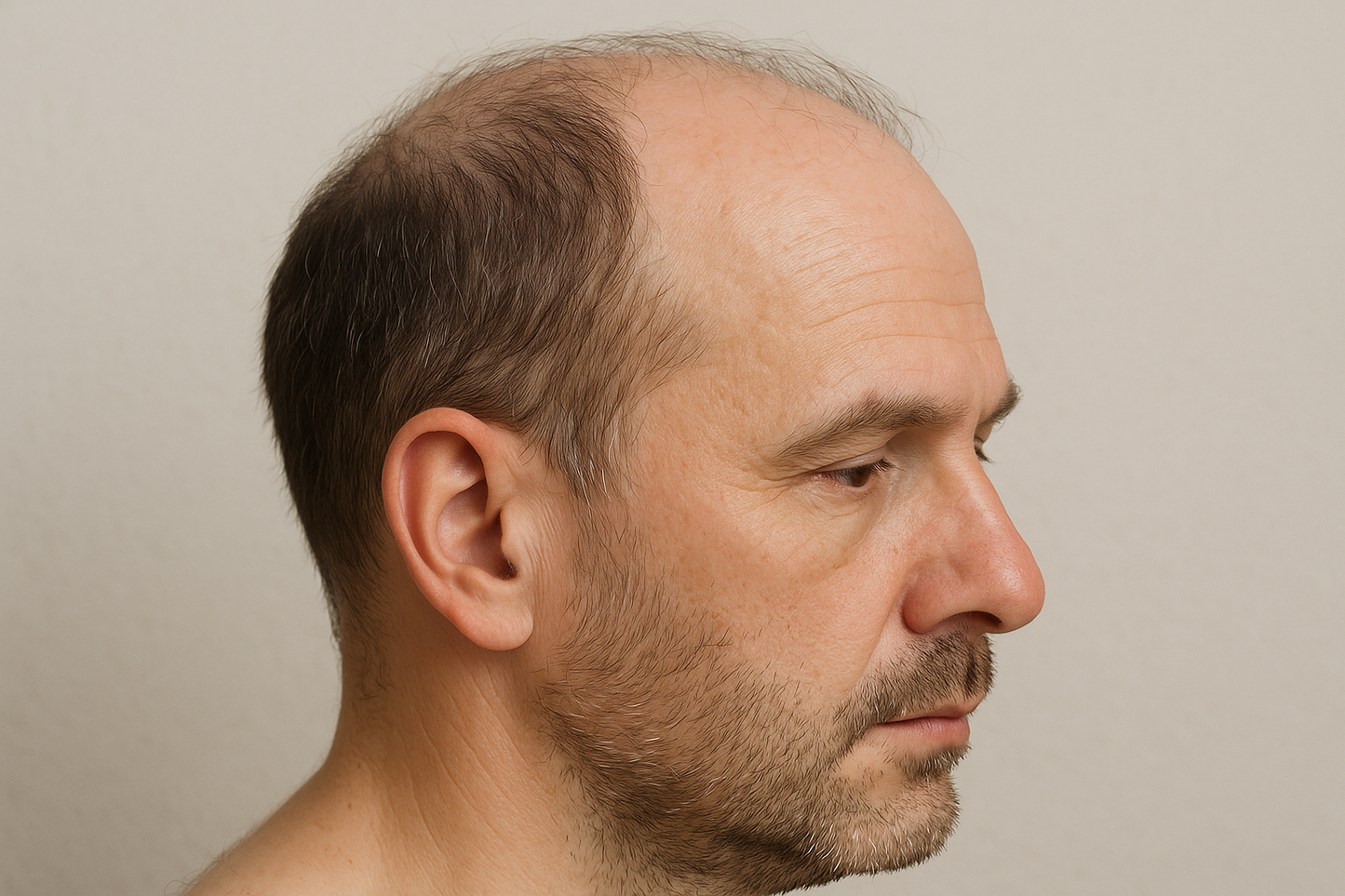 hair loss on a head realistic image